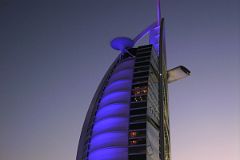 Dubai 07 Burj Al Arab 27 After Sunset From Jumeirah Beach Hotel